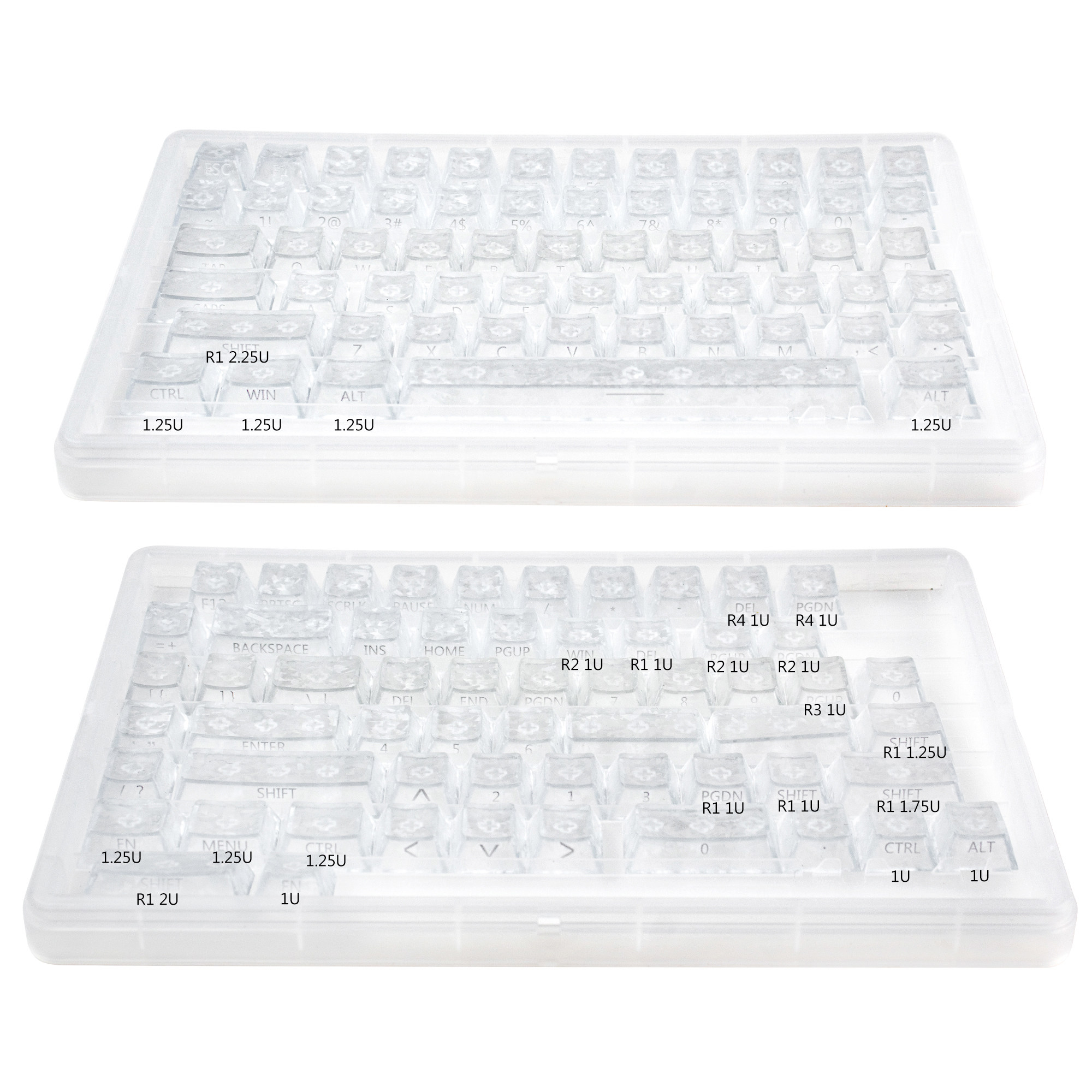 Keycap Mintcap White Ice Texture Translucent Cherry Carbon Fiber