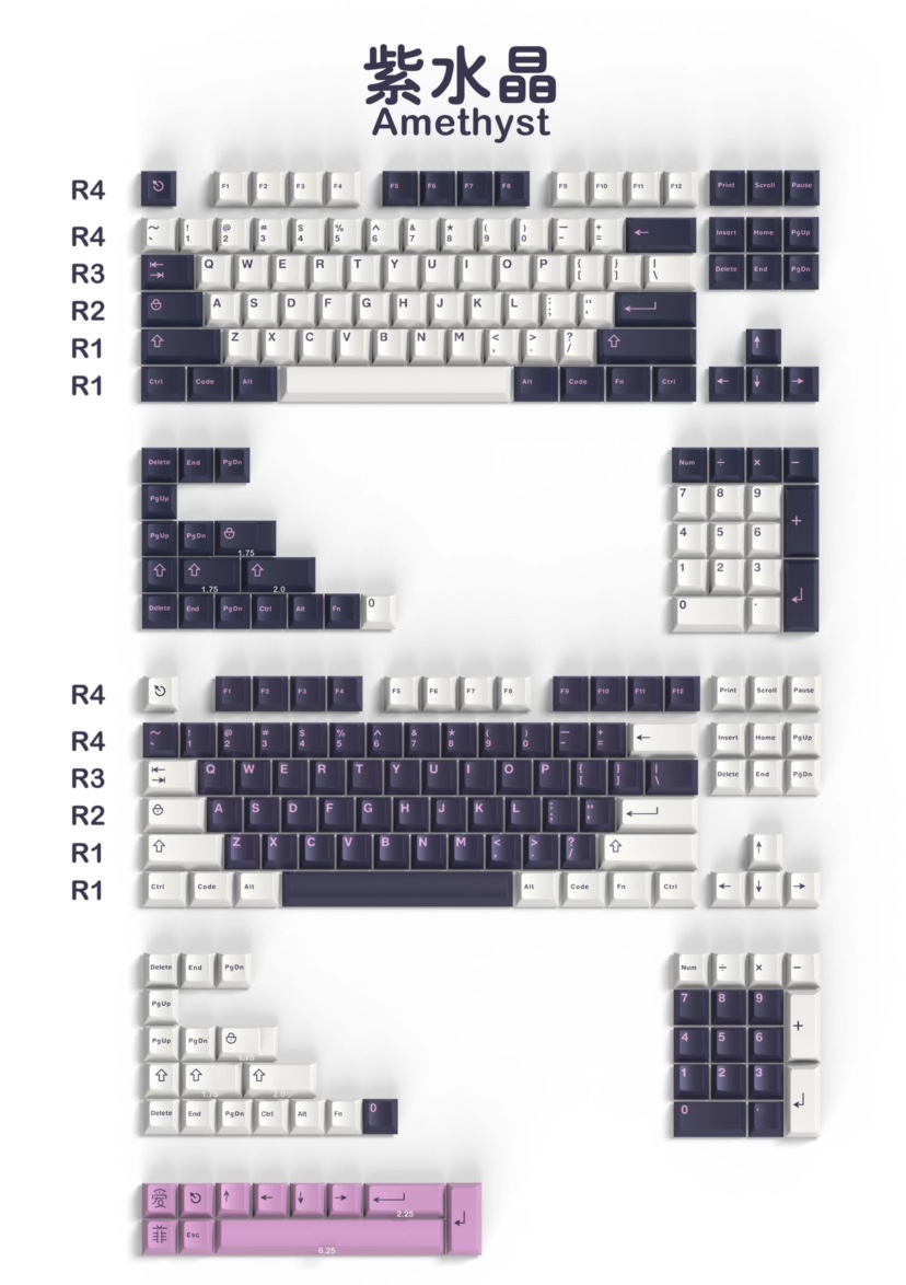 Keycap Cherry Aifei Icon Amethyst ABS Doubleshot