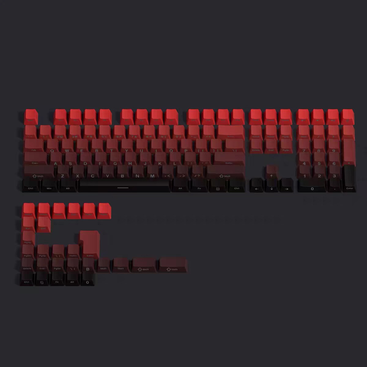 [In-stock] Keycap OEM PBT Ninja Gradient Xuyên led - Đỏ