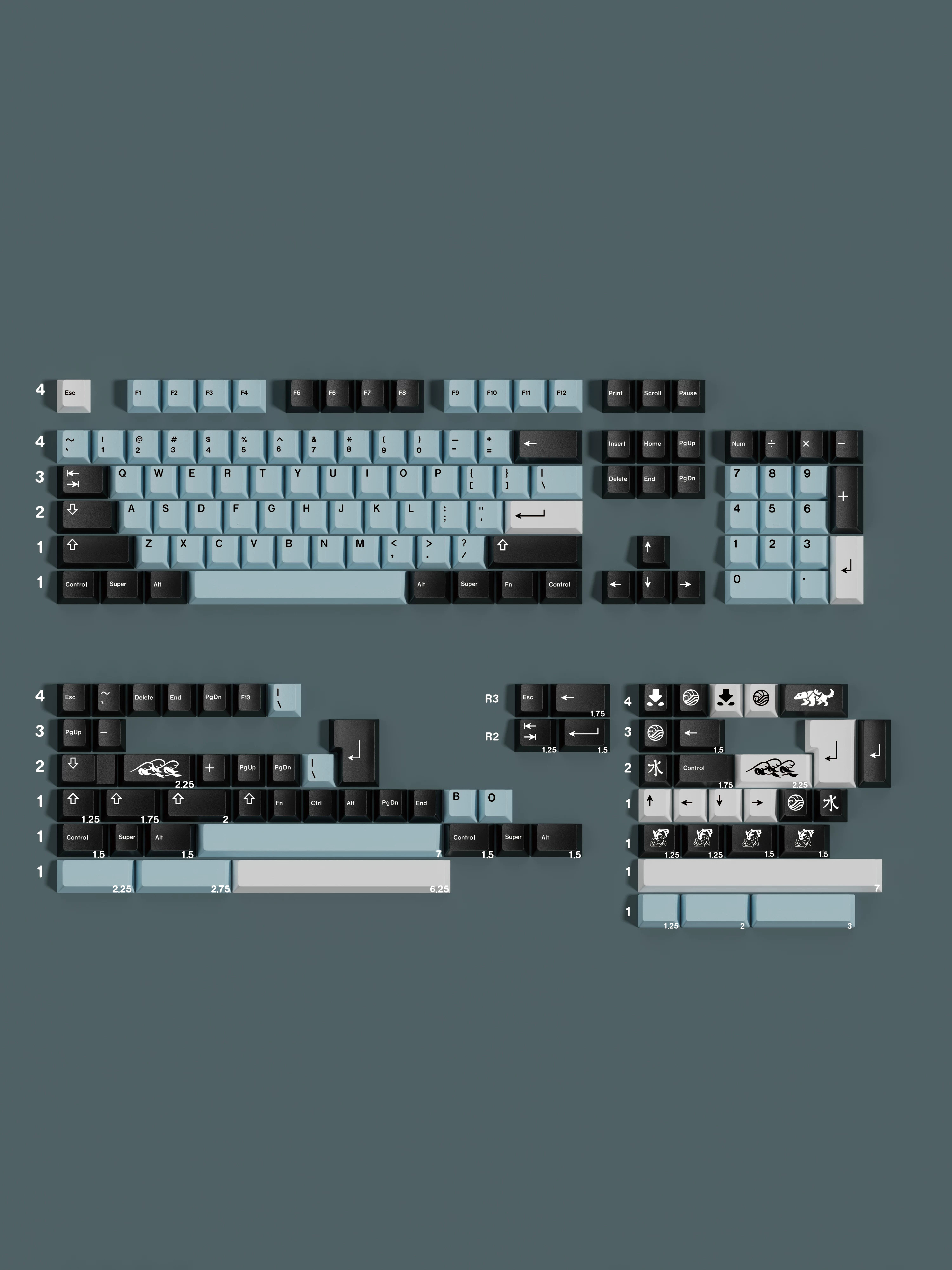 Keycap Walker Mizu Water Cherry PBT Dyesub