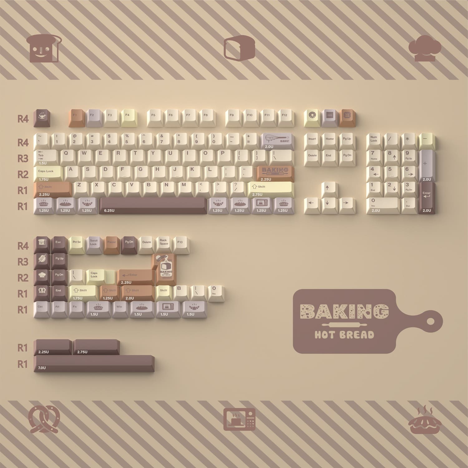 Keycap Cherry Baking PBT Dyesub