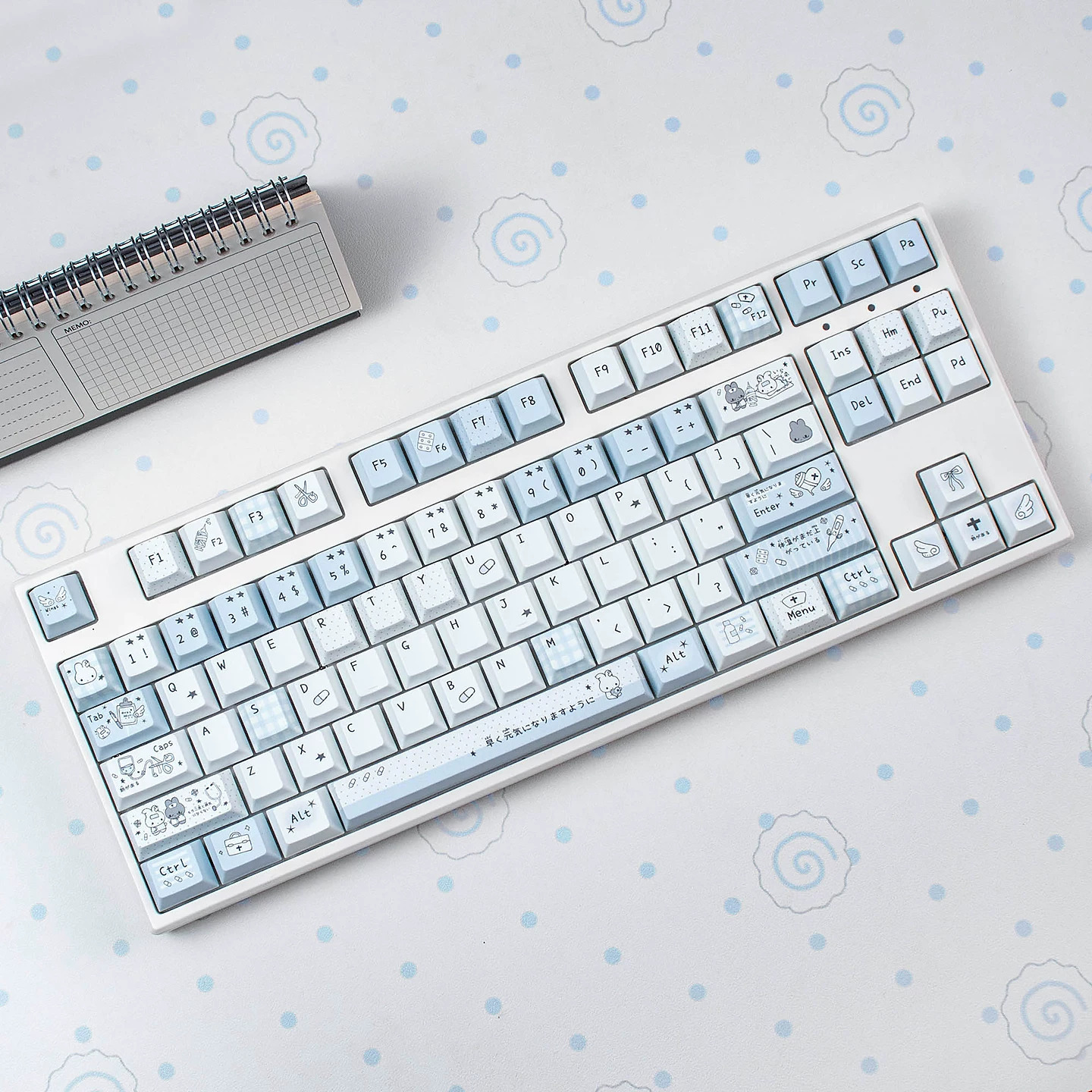 Keycap Mintcap Watercolor Diary Cherry PBT Dyesub