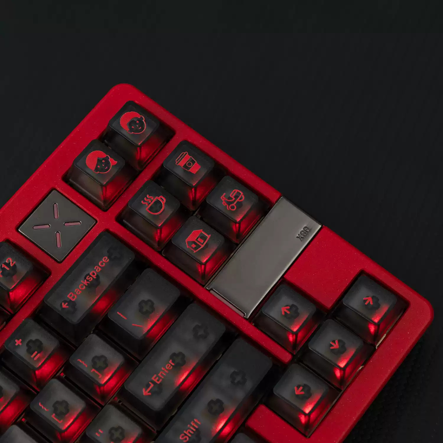 Keycap Mintcap Morning Xuyên led Cherry PC UV printing