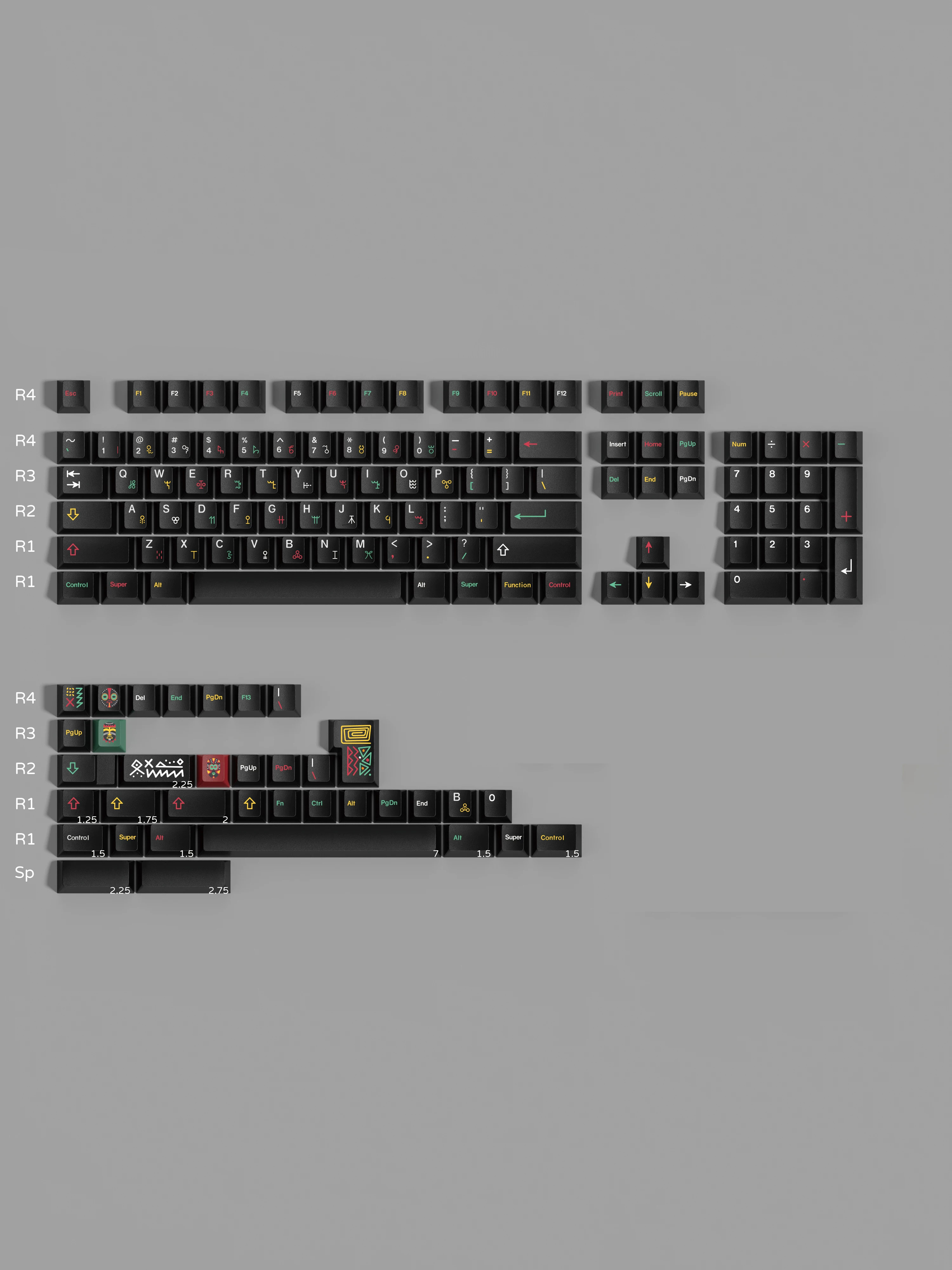 Keycap Walker Tribal Cherry PBT Dyesub
