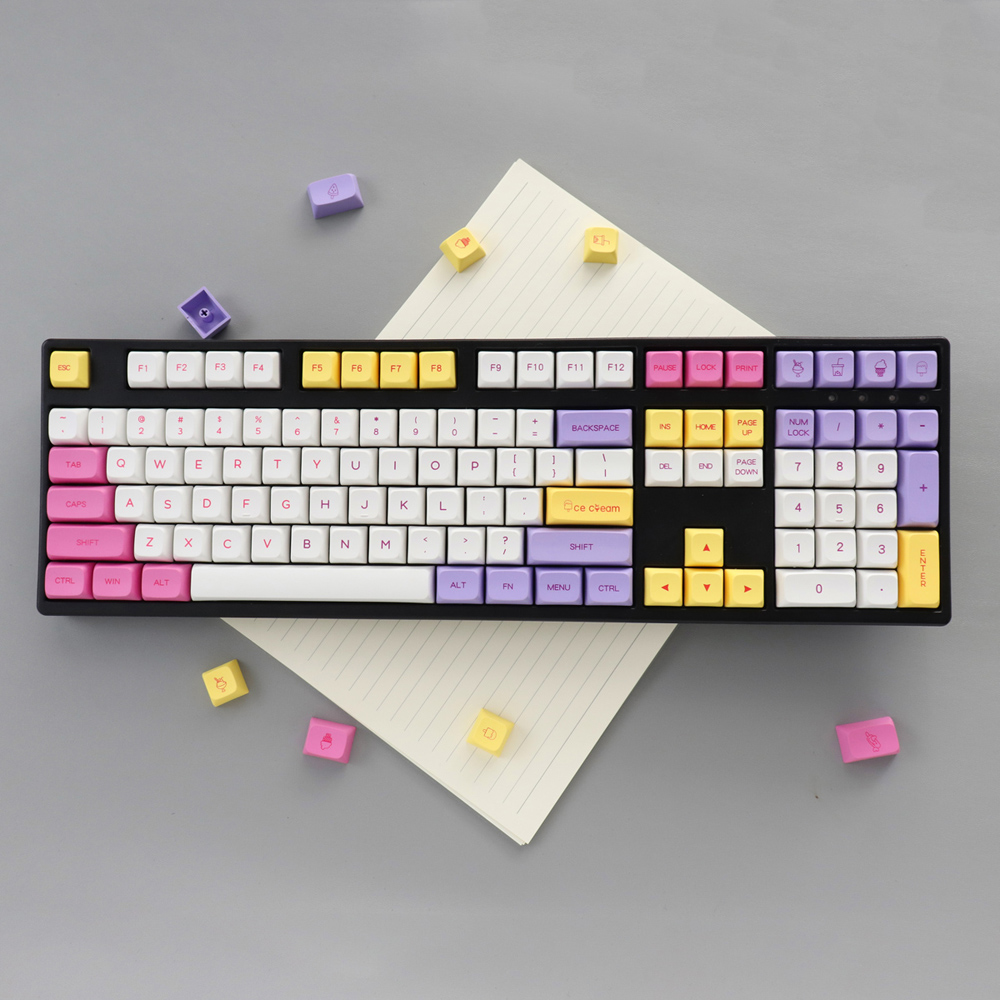 [In Stock] Keycap XDA  Icecream (English) | PBT Dyesub | 137 nút