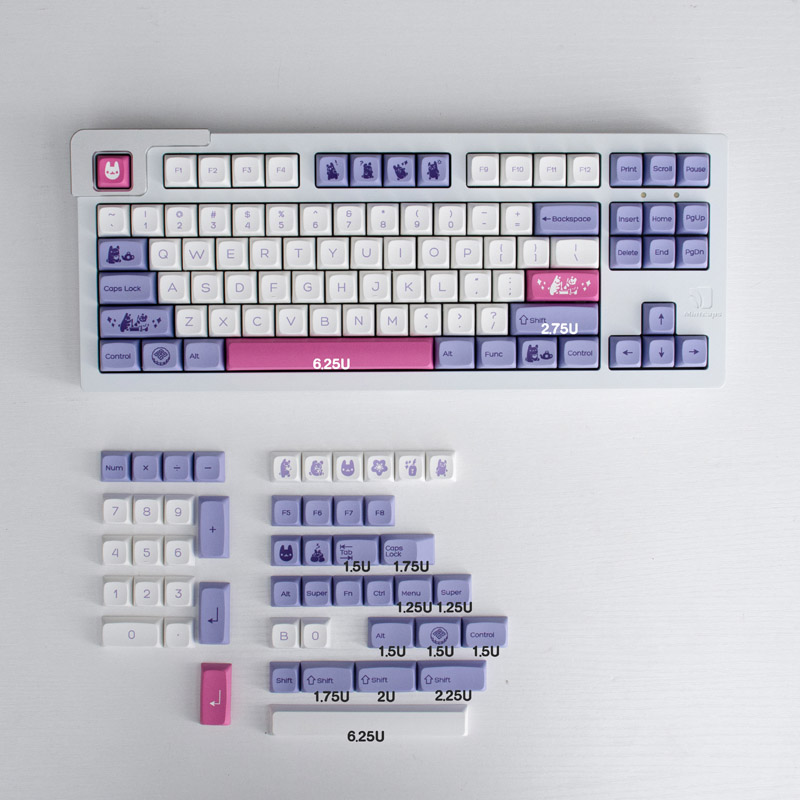 [IN STOCK] Keycap XDA Purple Rabit | PBT Dyesub