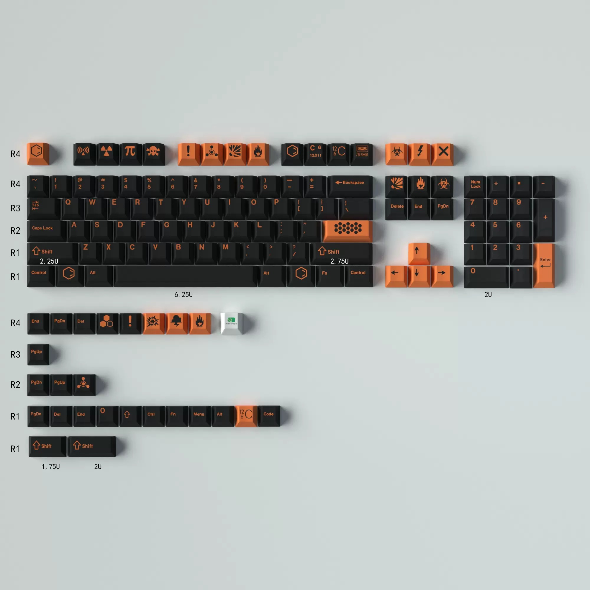 Keycap Mintcaps Cherry Carbon Dark PBT Dyesub