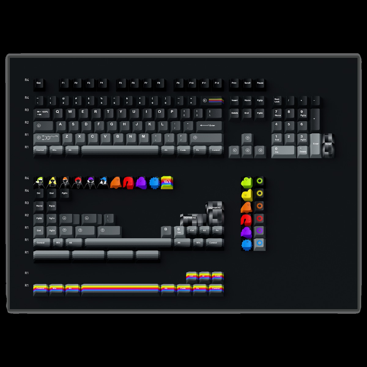 [In Stock] Keycap Cherry Wukds Dopamine PBT Dyesub