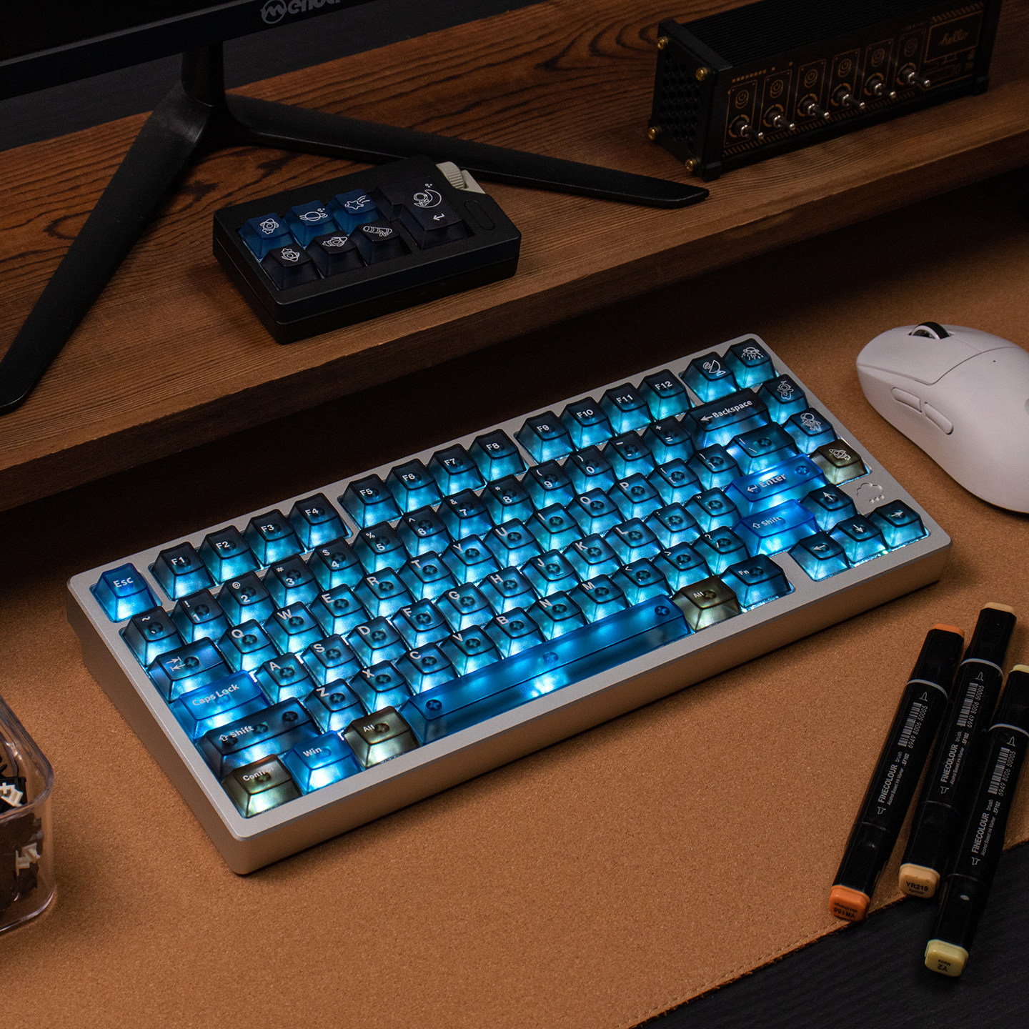 Keycap Mintcap Interstellar 2 Xuyên Led PC