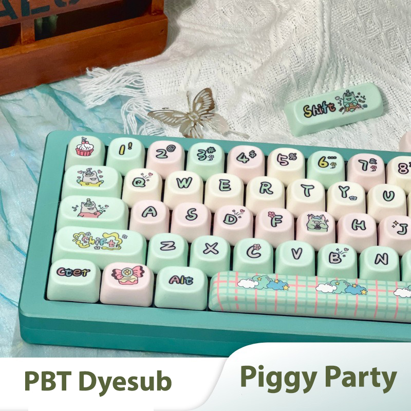 [In-stock] Keycap MOA Piggy Party PBT Dyesub