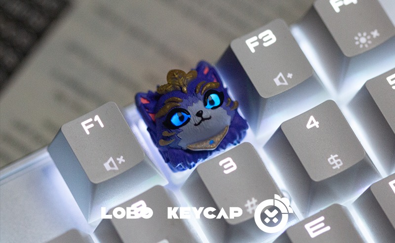 [In-stock] Keycap Lobo Artisan Yuumi Xuyên LED