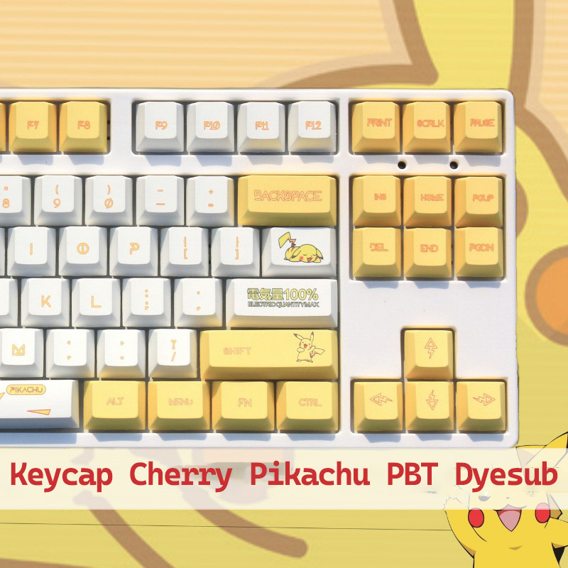 Keycap Mintcaps Cherry Pikachu PBT Dyesub