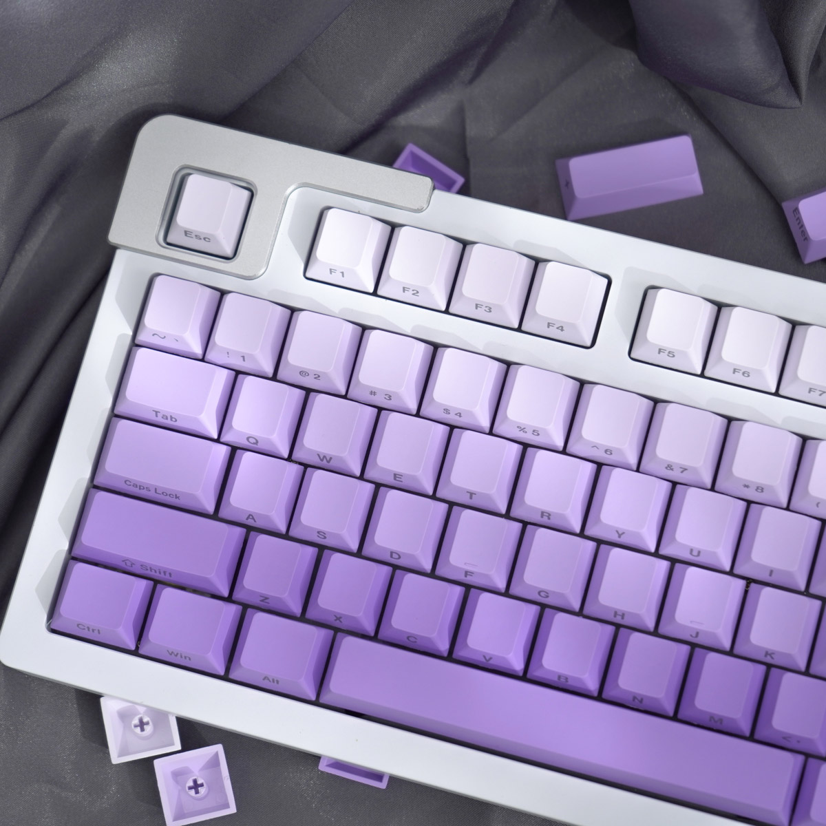 Keycap Cherry Ninja Gradient Purple PBT Dyesub (Chữ dưới - không xuyên led)