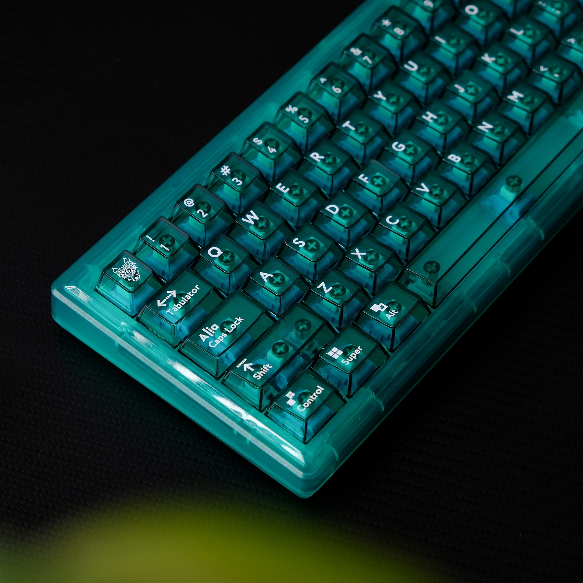 Keycap Cherry Aifei PC Xuyên led - Xanh