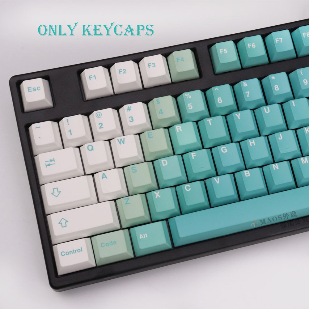 Keycap Mintcaps Cherry PBT Dyesub White Green Gradient
