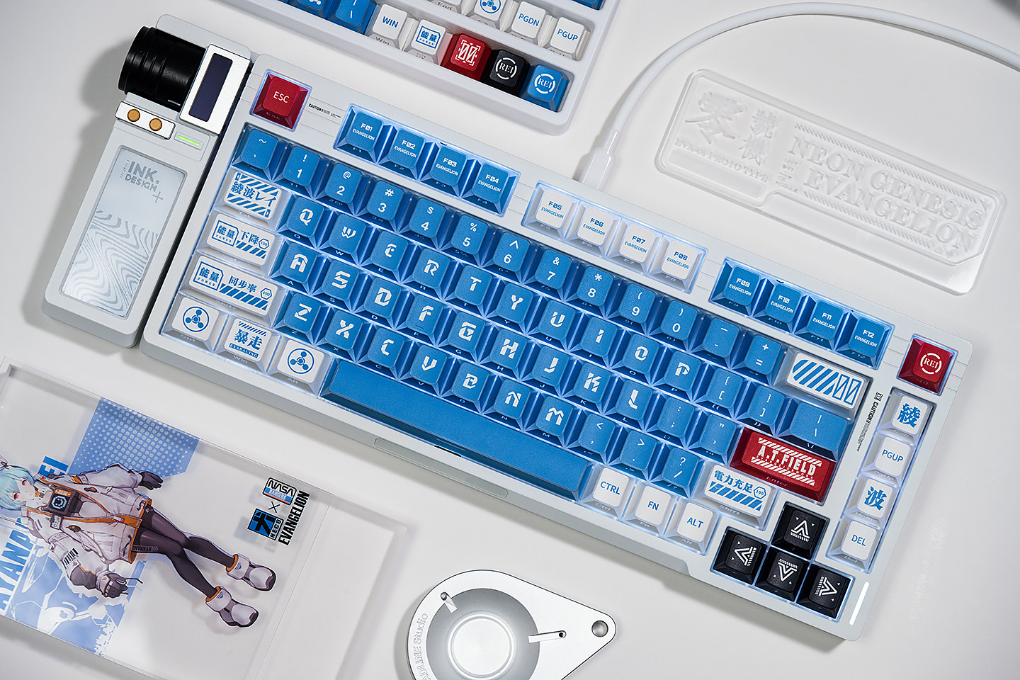 Keycap Mintcap Lilith Evangelion Xuyên Led Cherry PBT Dyesub