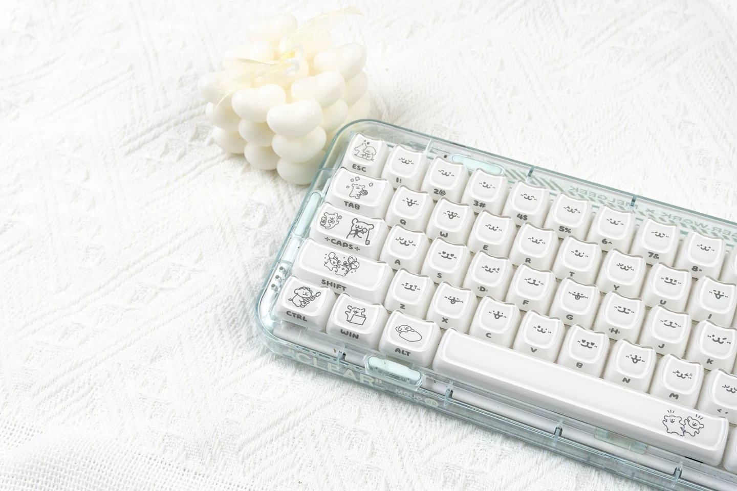 Keycap Mintcap Jelly Puppy MAO PC+MABS - White