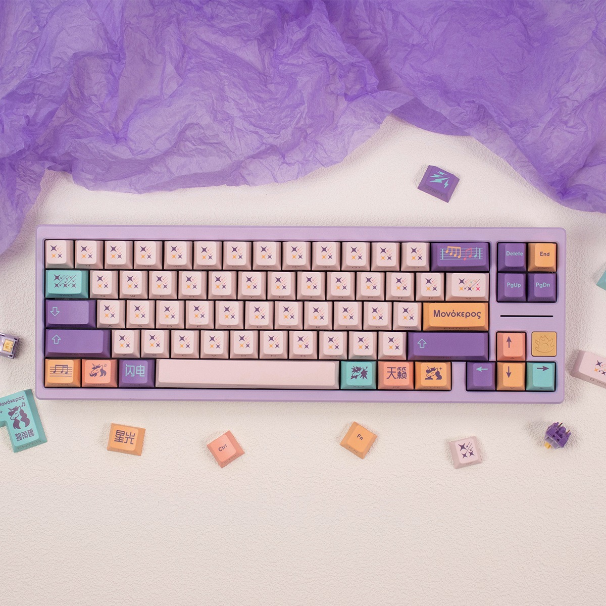 Keycap Mintcaps Cherry Unicorn PBT Dyesub