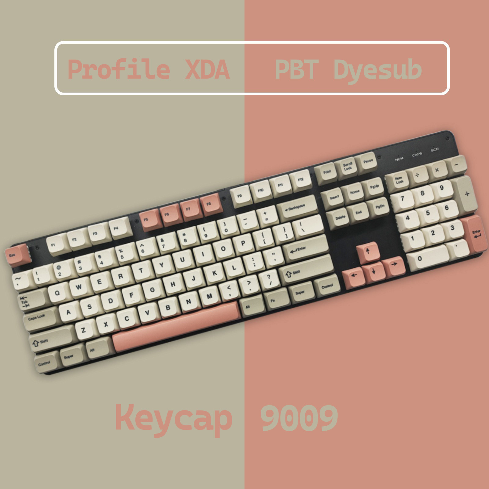 Keycap XDA 9009 PBT Dyesub - English