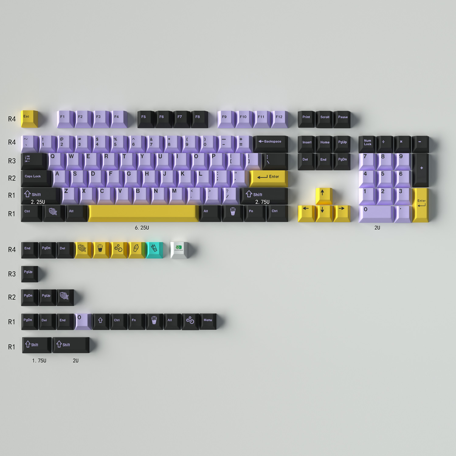 Keycap Mintcaps Cherry PBT Dyesub Taro