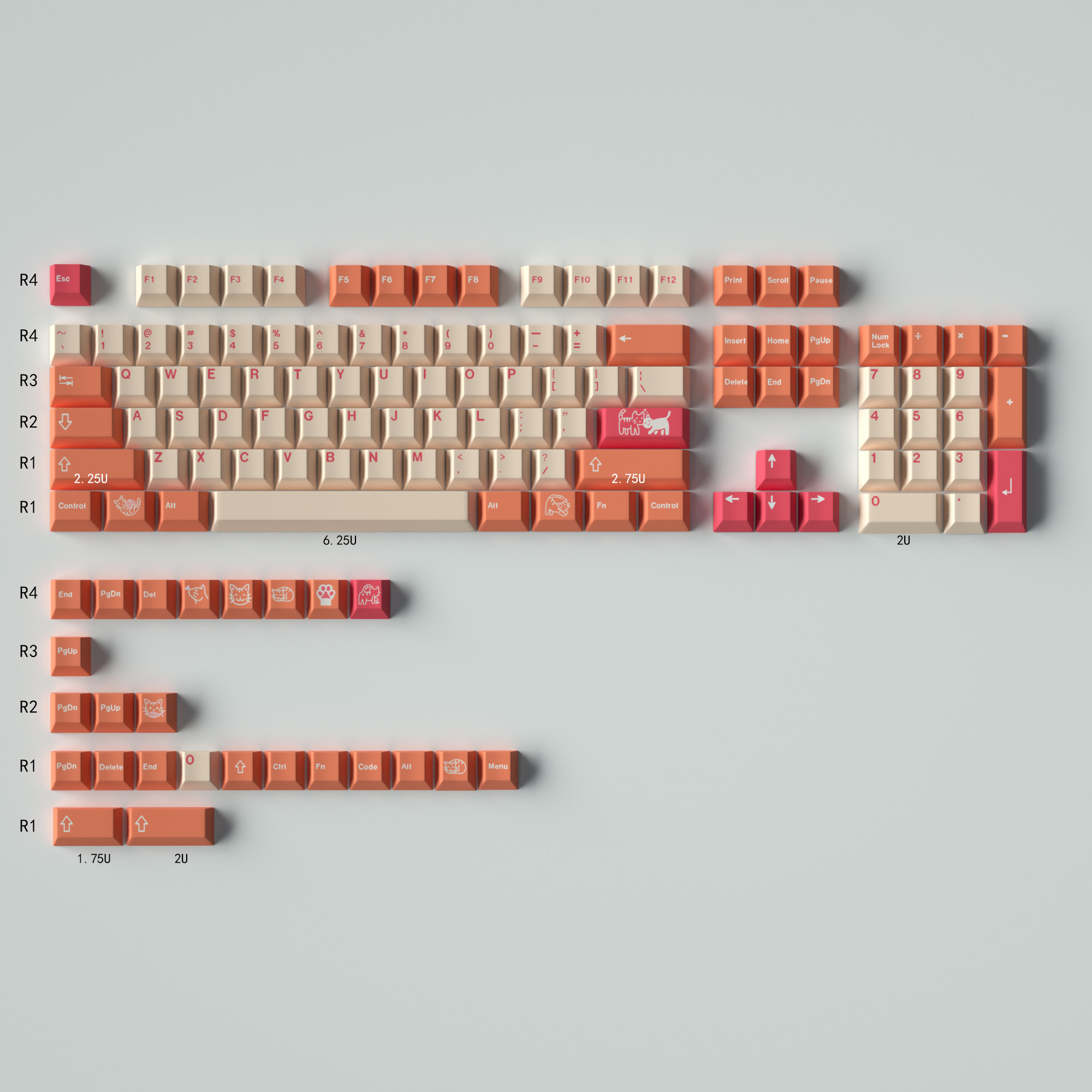 Keycap Mintcaps Cherry Orange Boi PBT dyesub