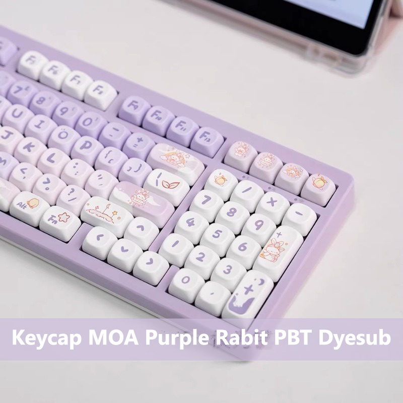 [In-stock] Keycap MOA Purple Rabbit PBT Dyesub