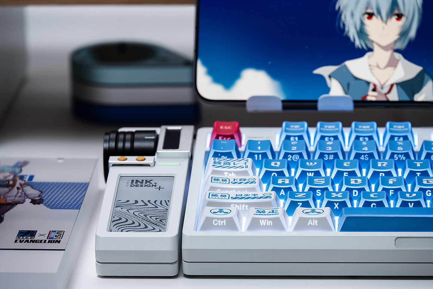 Keycap Mintcap Lilith Evangelion Xuyên Led Cherry PBT Dyesub