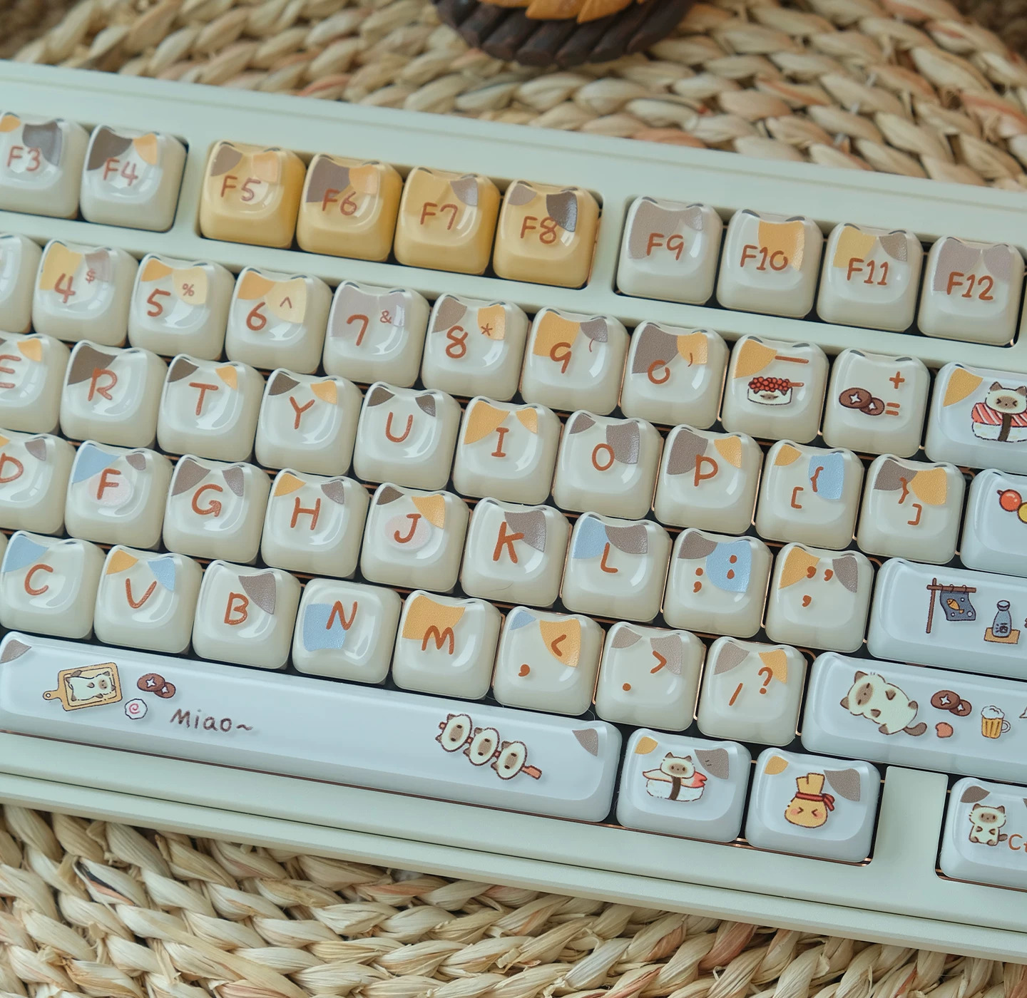 Keycap Mintcap Sushi Kitten MAO Jelly PC+MABS