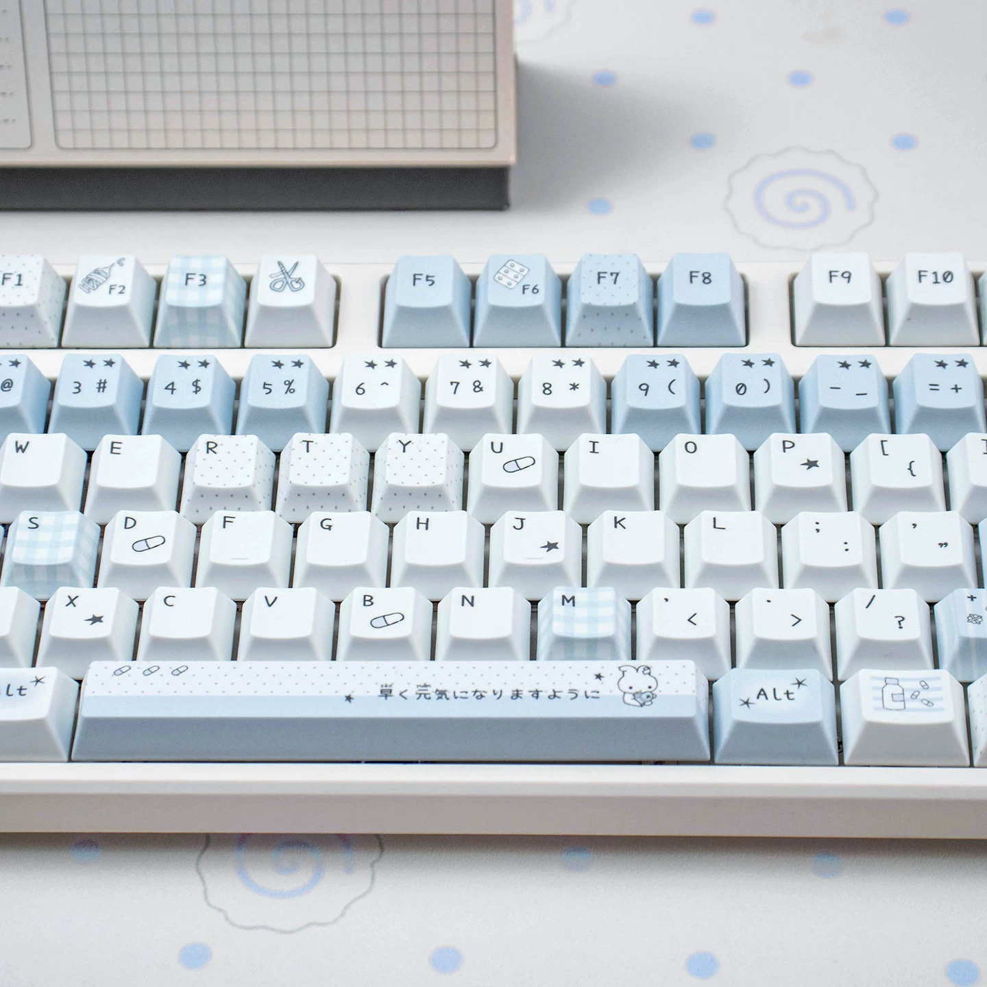 Keycap Mintcap Watercolor Diary Cherry PBT Dyesub