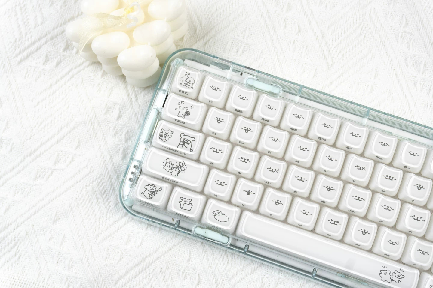 Keycap Mintcap Jelly Puppy MAO PC+MABS - White