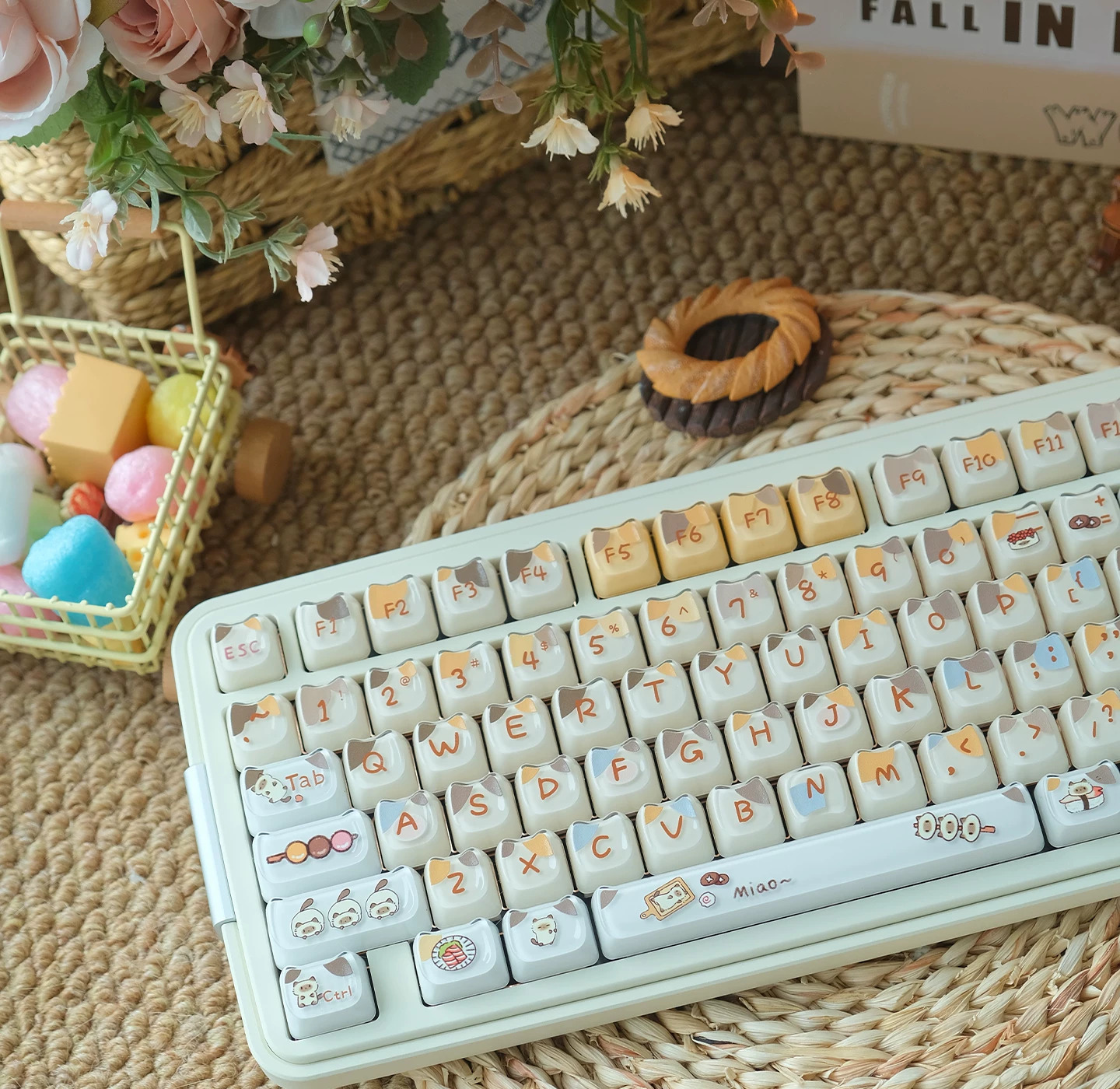 Keycap Mintcap Sushi Kitten MAO Jelly PC+MABS