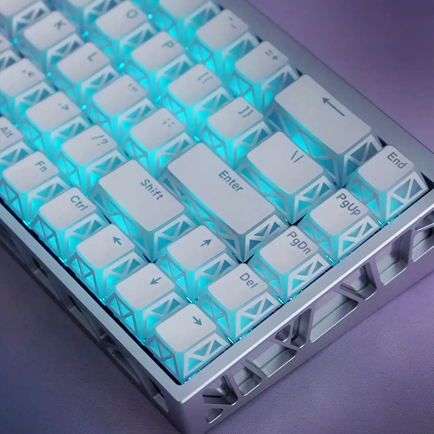 Keycap Mintcaps Hollow Xuyên led Cherry PC+PBT Doubleshot