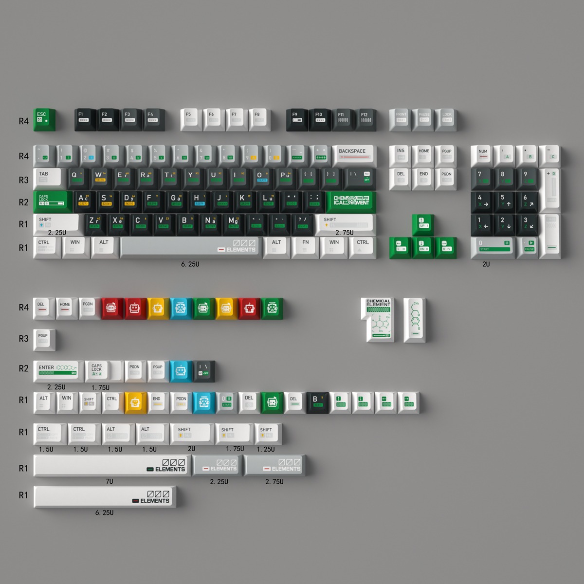 Keycap Mintcaps Cherry Chemical 003 PBT Dyesub