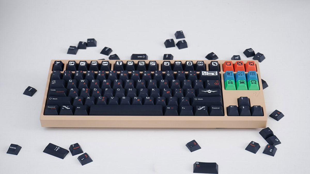 Keycap Mintcaps Cherry Flight PBT Dyesub