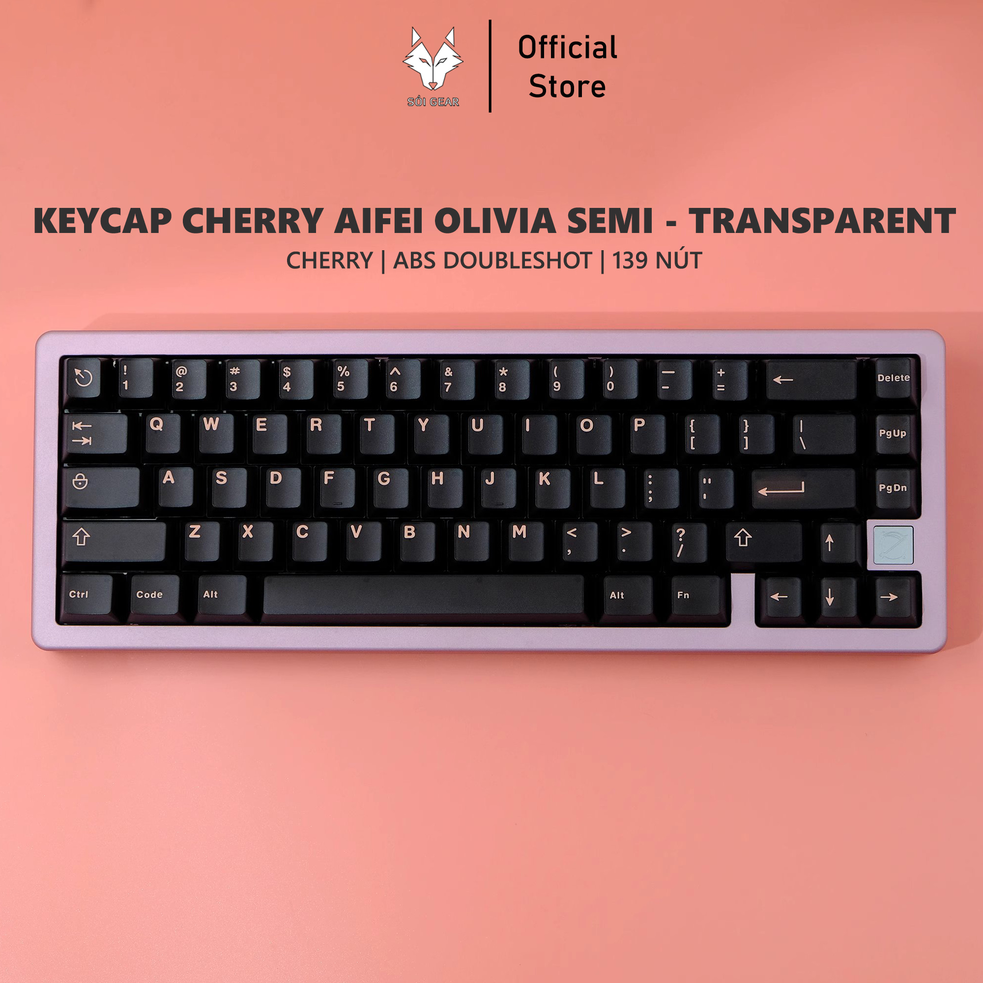 Keycap Cherry Aifei Olivia Semi-Transparent ABS Doubleshot