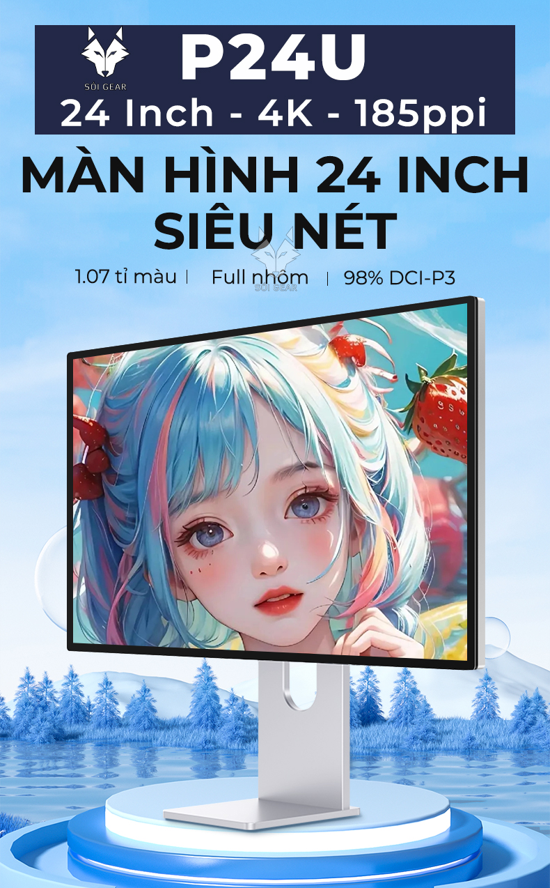 Màn hình Kuycon IPS 24 Inch 4K 60Hz P24U