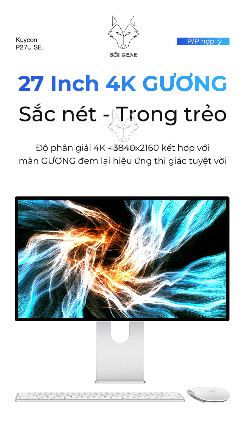 Màn hình Kuycon IPS 27 Inch 4K 60Hz P27U SE