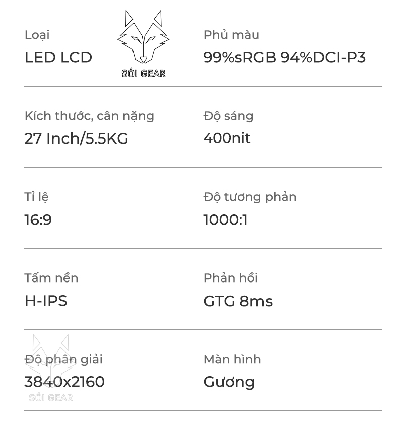 Màn hình Kuycon IPS 27 Inch 4K 60Hz P27U SE