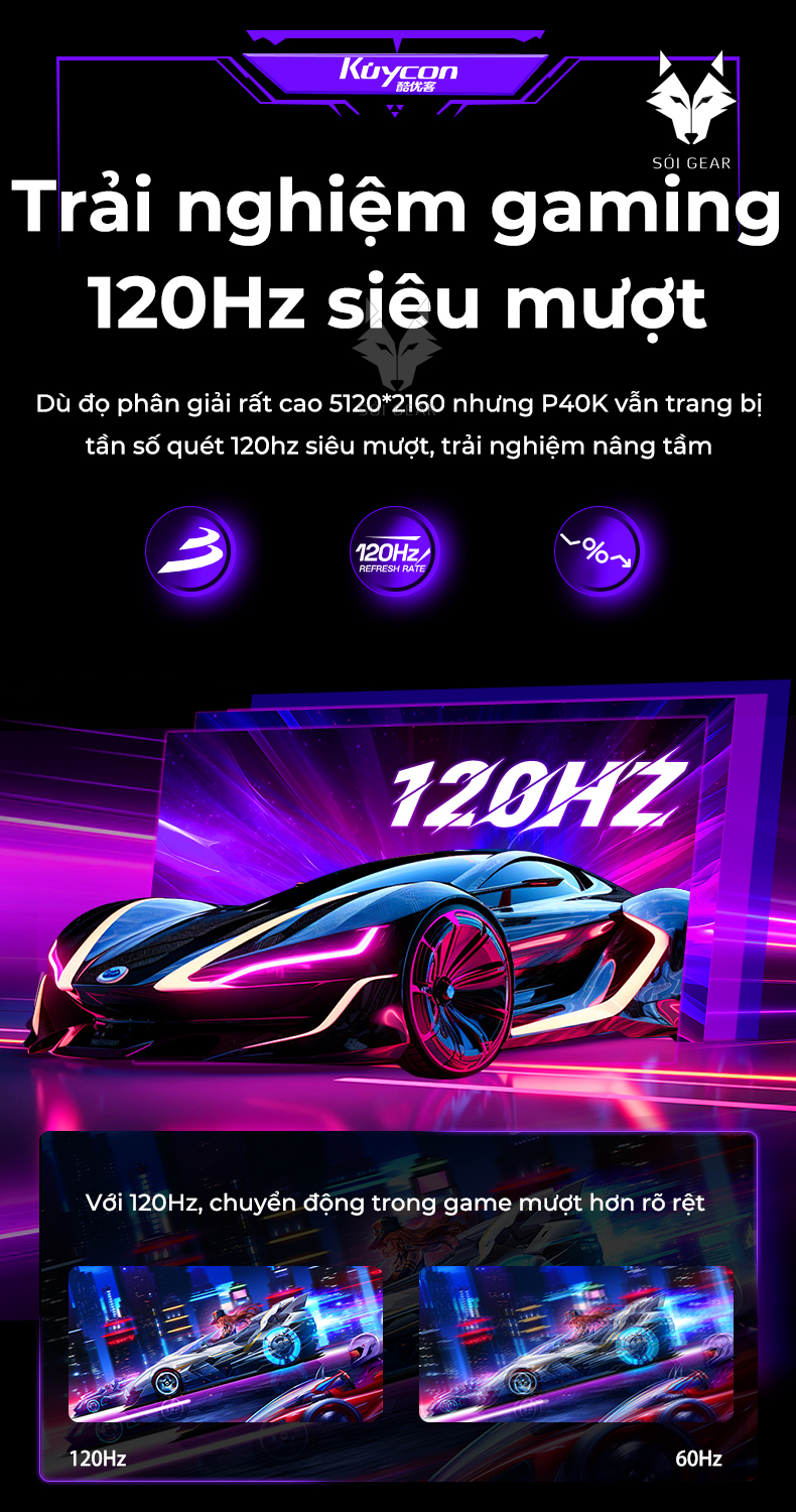 Màn hình Kuycon IPS 4K 40 Inch 120Hz P40K