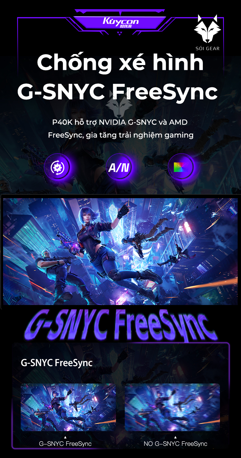 Màn hình Kuycon IPS 4K 40 Inch 120Hz P40K