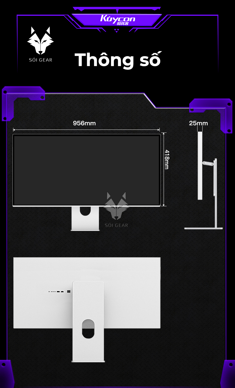 Màn hình Kuycon IPS 4K 40 Inch 120Hz P40K