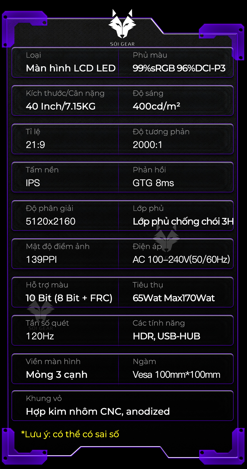 Màn hình Kuycon IPS 4K 40 Inch 120Hz P40K