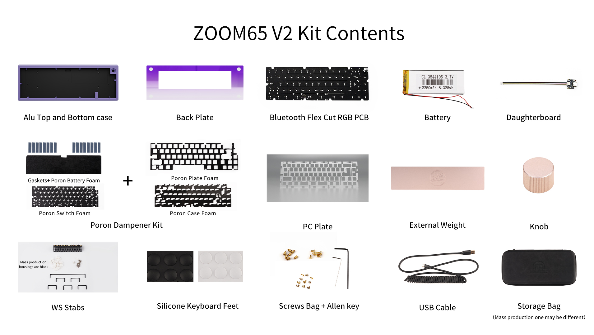 [In stock] Zoom65 EE V2 Keyboard KIT - Blush Pink
