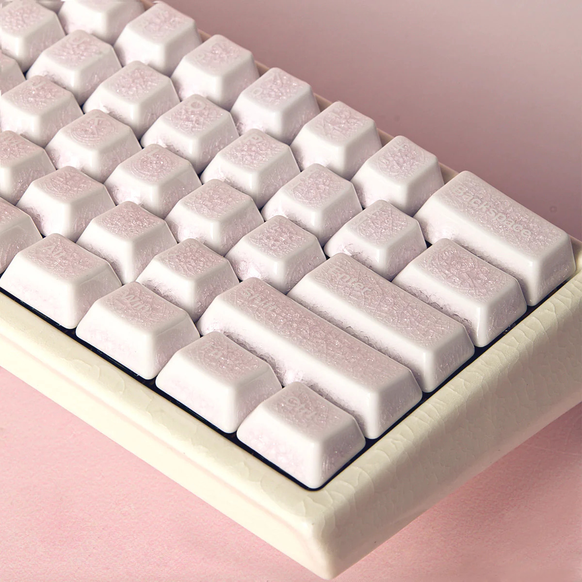 Keycap sứ Cerakey V2 - Pink Crazed