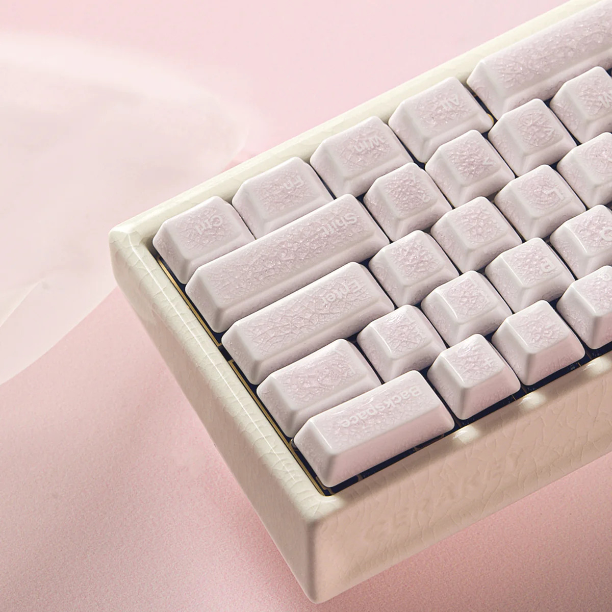 Keycap sứ Cerakey V2 - Pink Crazed