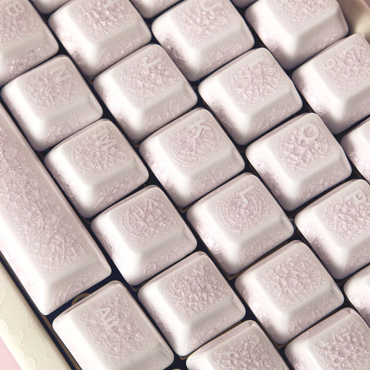 Keycap sứ Cerakey V2 - Pink Crazed