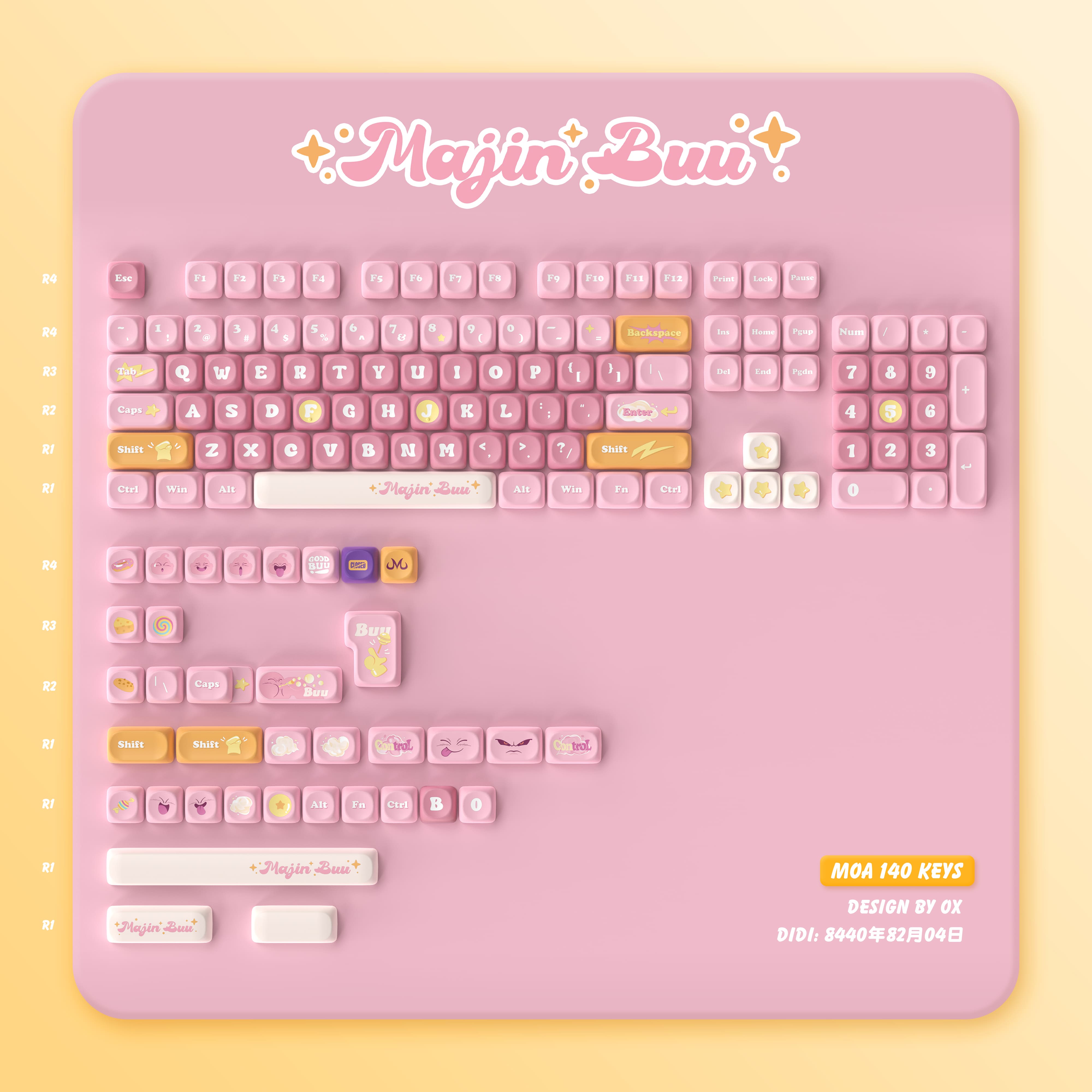 WUkds Majin Buu keycaps