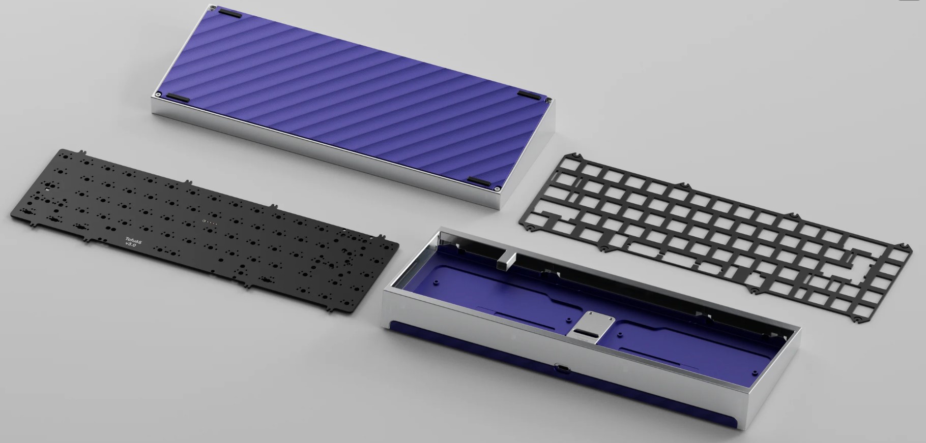 [GB] KIT bàn phím TOFU65 3.0 | BOT CASE