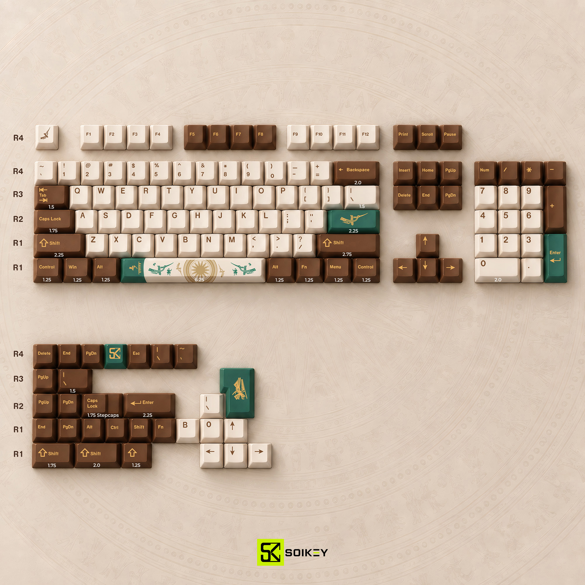 Keycap SOIKEY Trống Đồng Cherry PBT Dyesub