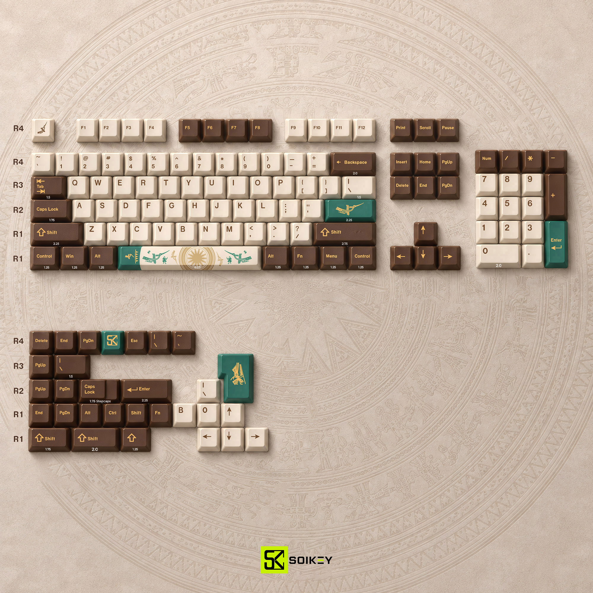 Keycap SOIKEY Trống Đồng Cherry PBT Dyesub
